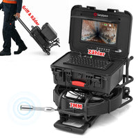 Kamera Kanal mit Leichtgängigem Zuggriff und Rädern, Rohrkamera Kanalkamera 10-Zoll Bildschirm | S510DSRKM