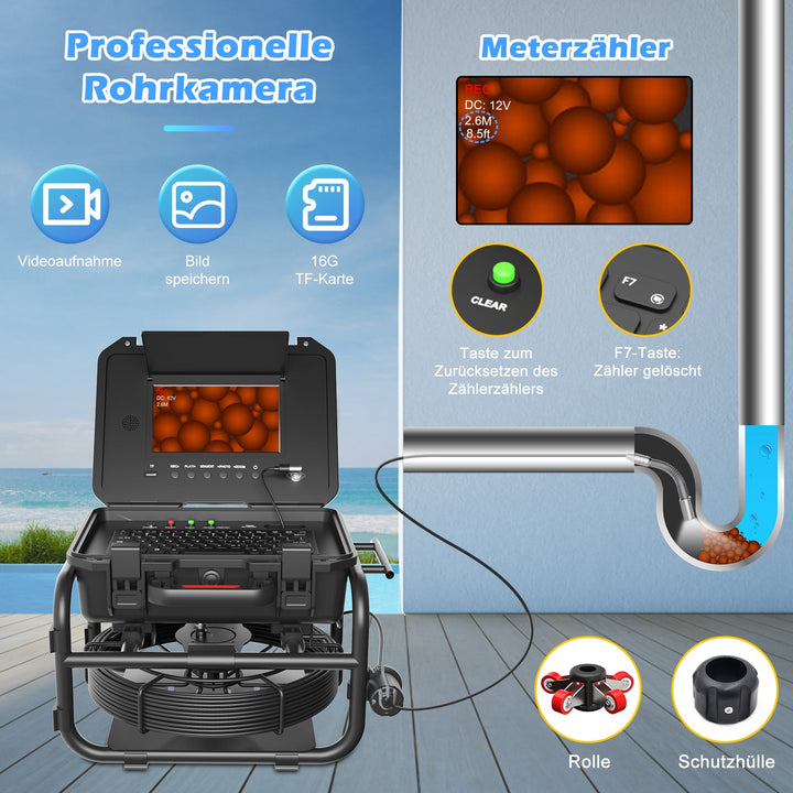 Professionelle Industrie Rohrkamera mit Selbstnivellierender | Sanyipace F5100DJKABTX
