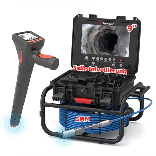 Rohrkamera mit Selbstnivellierung & 512Hz-Ortungsgerät, Kanalkamera 5mm Weichkabel | S8951DSRTMS68