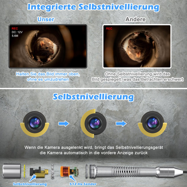Professionelle Industrie Rohrkamera mit Selbstnivellierender | Sanyipace F5100DJKABTX