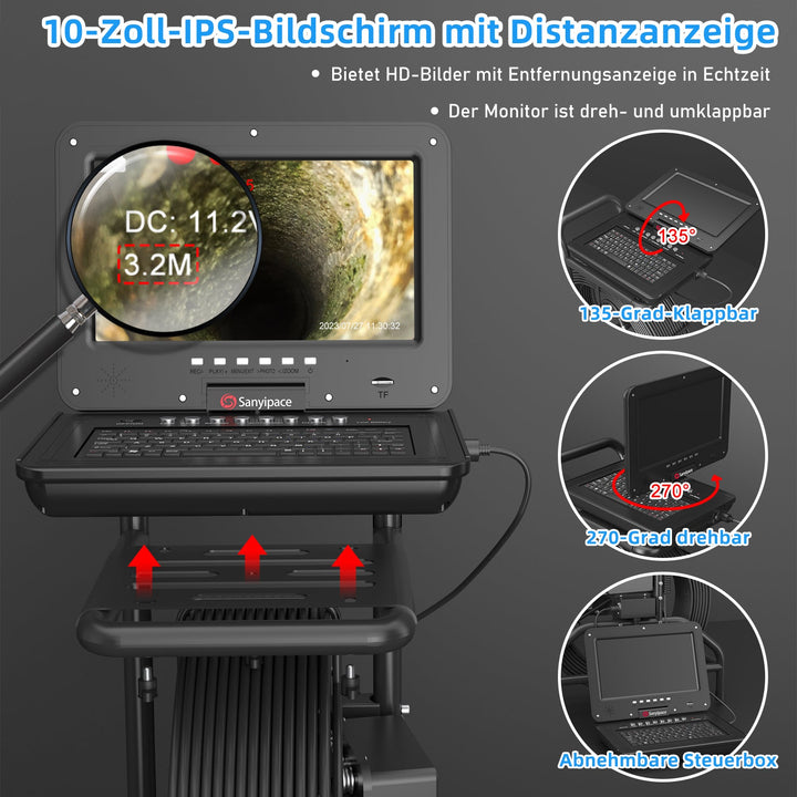 10-Zoll drehbarer IPS-Bildschirm
