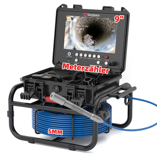 [🔥NUR AUSGEPACKT] Kanalkamera mit Meterzähler, Rohrkamera Abflusskamera 9-Zoll- Bildschirm | S8951DM